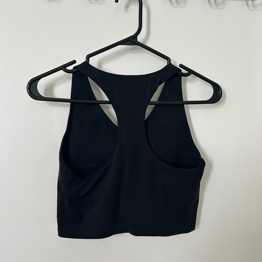 Aerie Black Crop Racerback Top